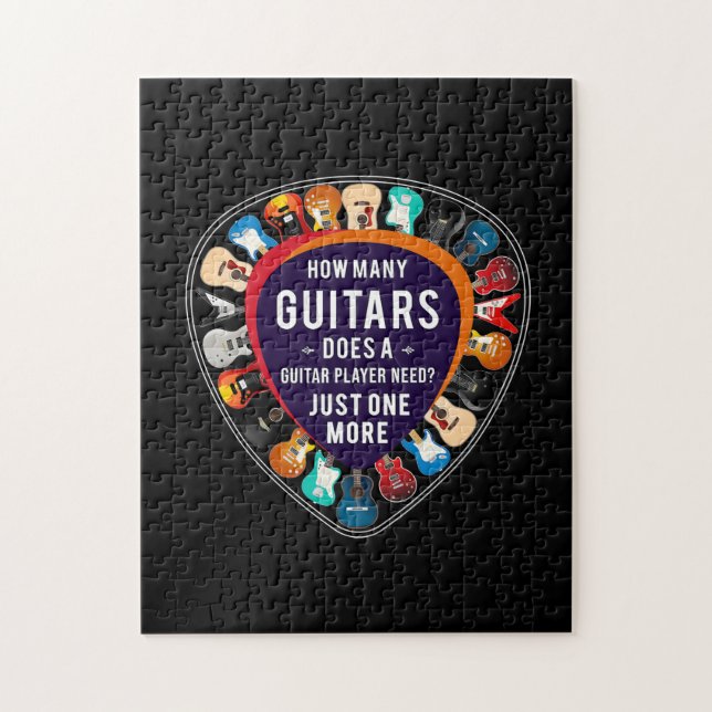 Guitarist How Many Guitars Birthday Jigsaw Puzzle (Vertical)