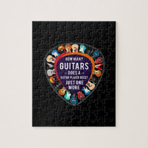 Guitarist How Many Guitars Birthday Jigsaw Puzzle