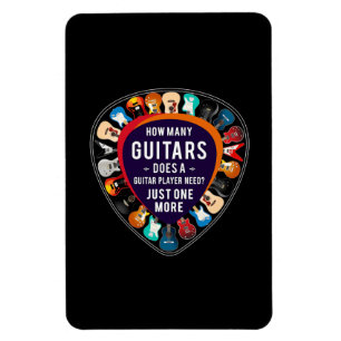 Guitarist How Many Guitars Birthday Magnet