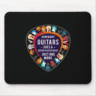 Guitarist How Many Guitars Birthday Mouse Pad