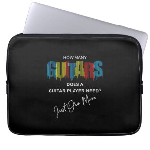 Guitarist How Many Guitars Does Birthday Laptop Sleeve