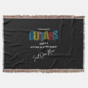 Guitarist How Many Guitars Does Birthday Throw Blanket