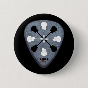 guitarist ideas 6 cm round badge