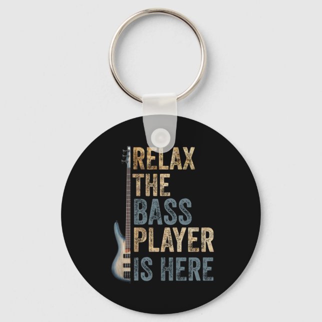 Guitarist Instrument Strings Key Ring (Front)