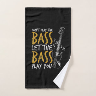 Guitarist Let The Bass Guitar Birthday Hand Towel