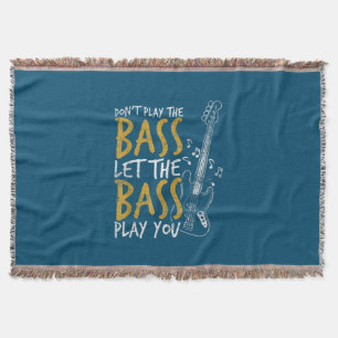 Guitarist Let The Bass Guitar Birthday Throw Blanket