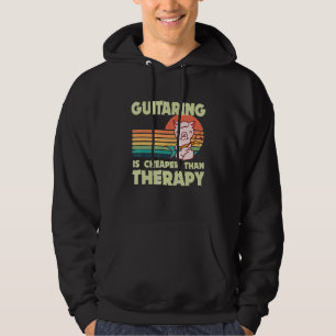 Guitarist Llama Rock guitar Guitaring Musician Gui Hoodie