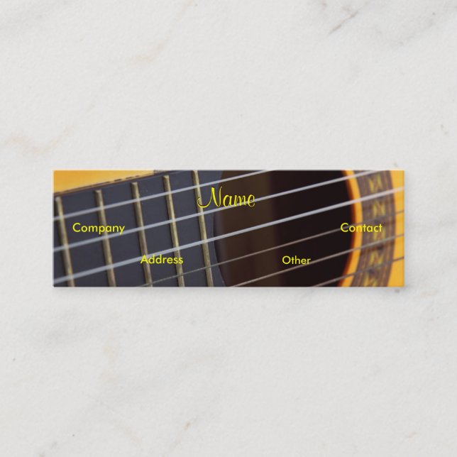 Guitarist Mini Business Card (Front)