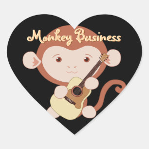 Guitarist Monkey Stickers