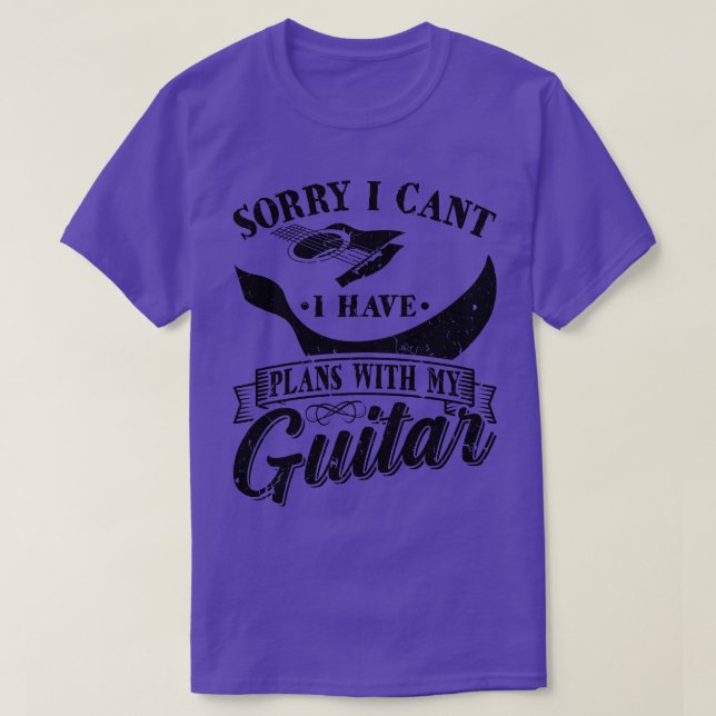 Guitarist Music I Have Plans With My Guitar Player T-Shirt (Design Front)