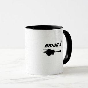 Guitarist Name on White distressed Mug