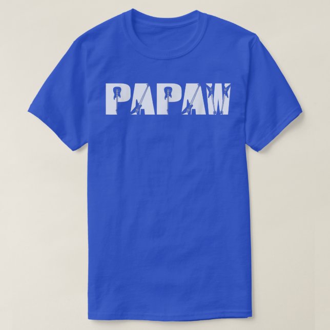 Guitarist Papaw Funny Music Guitar Lover Fathers D T-Shirt (Design Front)