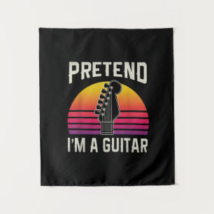 Guitarist Pretend I Am A Guitar Birthday Tapestry