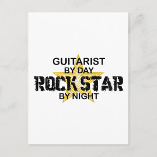 Guitarist Rock Star by Night Postcard