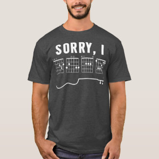 Guitarist Sorry I DGAF Funny Hidden Message T-Shirt