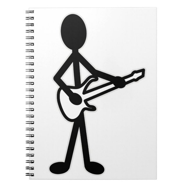 Guitarist Stick Figure Notebook (Front)