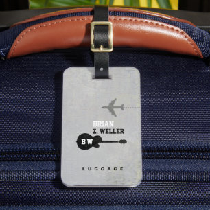 Guitarist Travel Luggage Tag