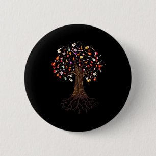 Guitarist Tree Guitar Birthday 6 Cm Round Badge