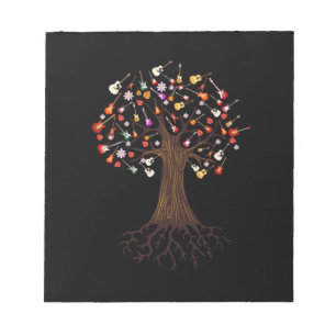 Guitarist Tree Guitar Birthday Notepad