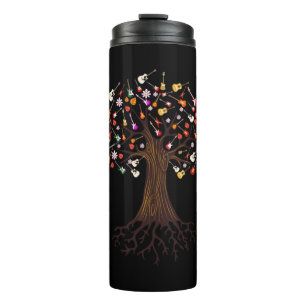 Guitarist Tree Guitar Birthday Thermal Tumbler