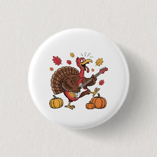 Guitarist Turkey Electric Guitar Concert Music 3 Cm Round Badge