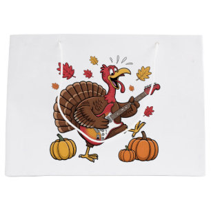 Guitarist Turkey Electric Guitar Concert Music Large Gift Bag