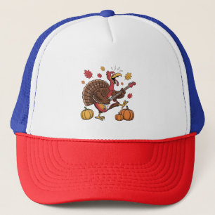 Guitarist Turkey Electric Guitar Concert Music Trucker Hat