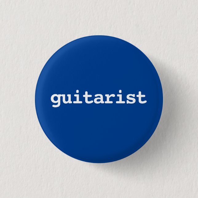 guitarist typography Button (Front)