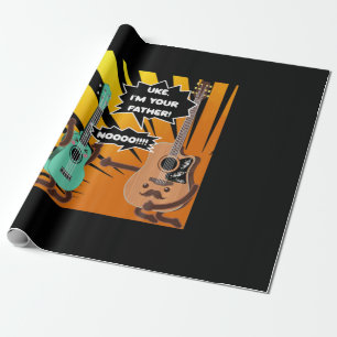 Guitarist Uke I Am Your Father Birthday Wrapping Paper