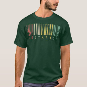 Guitarist Vintage Barcode Musician Retro Colours G T-Shirt