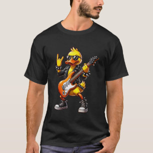 Guitarist Yellow Duck Electric Guitar Concert Musi T-Shirt