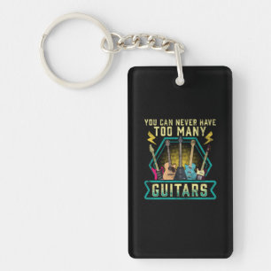 Guitarist You Can Never Have Too Many Guitars Xmas Key Ring