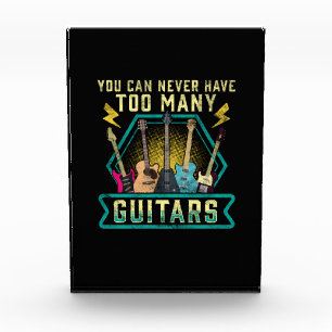 Guitarist You Can Never Have Too Many Guitars Xmas Photo Block