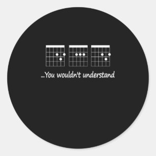 Guitarist You Would Not Understand Birthday Classic Round Sticker
