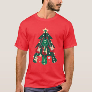 Guitarists Musician Christmas Electric Guitar Xmas T-Shirt