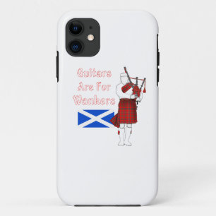 Guitars Are For Wankers Funny Bagpiper iPhone 11 Case