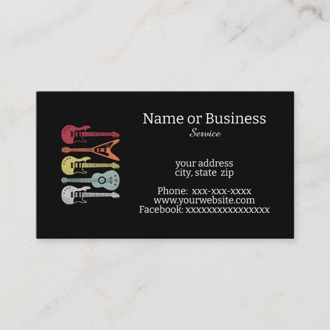 Guitars Business Card (Front)