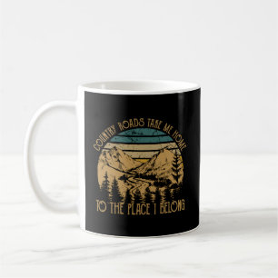 Guitars Country Roads Take Me Home Quotes Music Coffee Mug