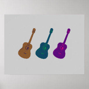 guitars for walls, music poster