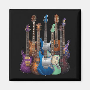 Guitars Guitarists Music Guitar Gifts For Men Magnet
