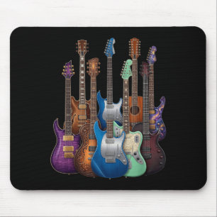 Guitars Guitarists Music Guitar Gifts For Men Mouse Pad