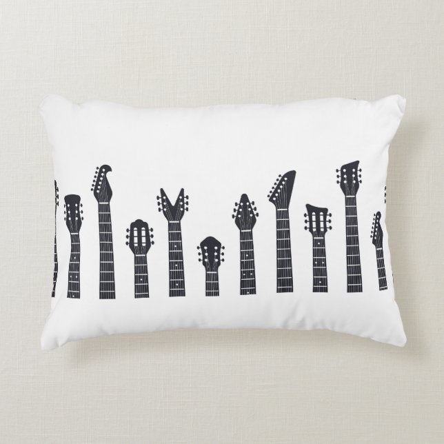  Guitars headstock Decorative Cushion (Front)