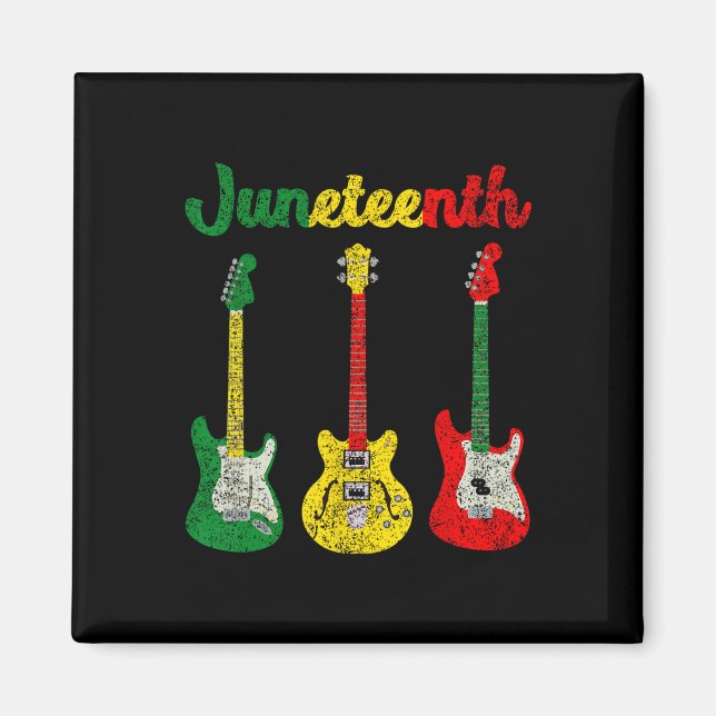 Guitars Juneteenth 1865 Guitar Player Lover  Magnet (Front)