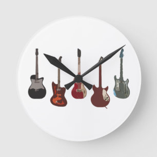 GUITARS MY DREAMS ROUND CLOCK
