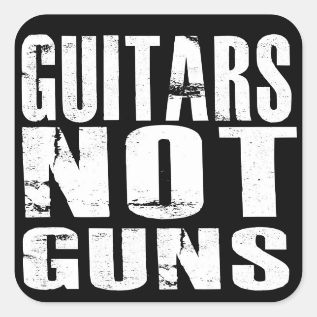 Guitars Not Guns Stickers (Front)