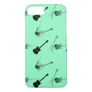 Guitars Rock Aqua Iphone Case