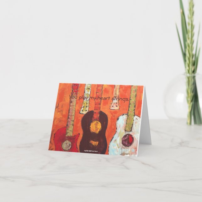 guitars, You play my heart strings. card (Front)