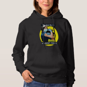Gujarati Proud Frontline Worker Rosie Riveter Nurs Hoodie