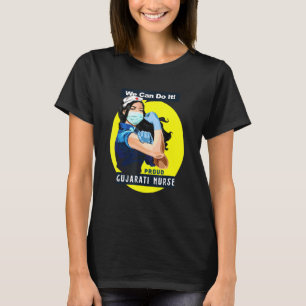 Gujarati Proud Frontline Worker Rosie Riveter Nurs T-Shirt