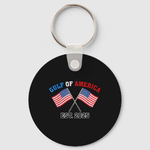 Gul-f Retro Of America Est 2025 Usa American Flag  Key Ring
